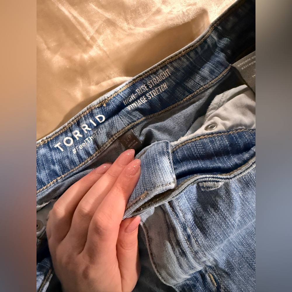 Torrid High Rise Vintage Straight Cargo Jeans